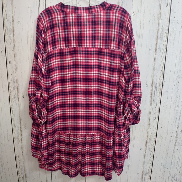 NWT Lane Bryant Ruffled Hem Flannel - Picture 9 of 13